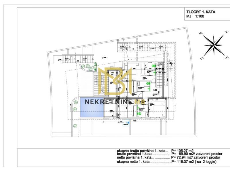 Prodajemo građevno zemljište s projektom,Klis,450m2