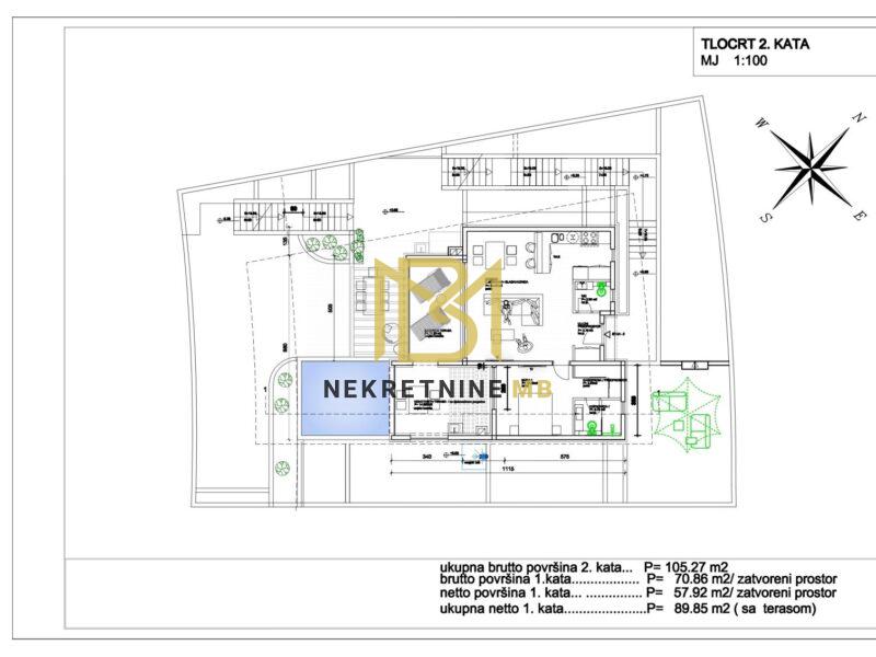 Prodajemo građevno zemljište s projektom,Klis,450m2